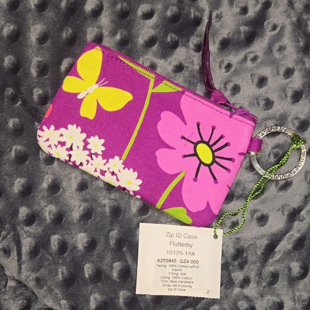 Vera Bradley Flutterby Zip ID Case - Picture 2 of 2